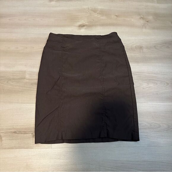 Tribal‎ Brown Pull On Stretch Pencil Skirt Size 6 - Picture 3 of 8